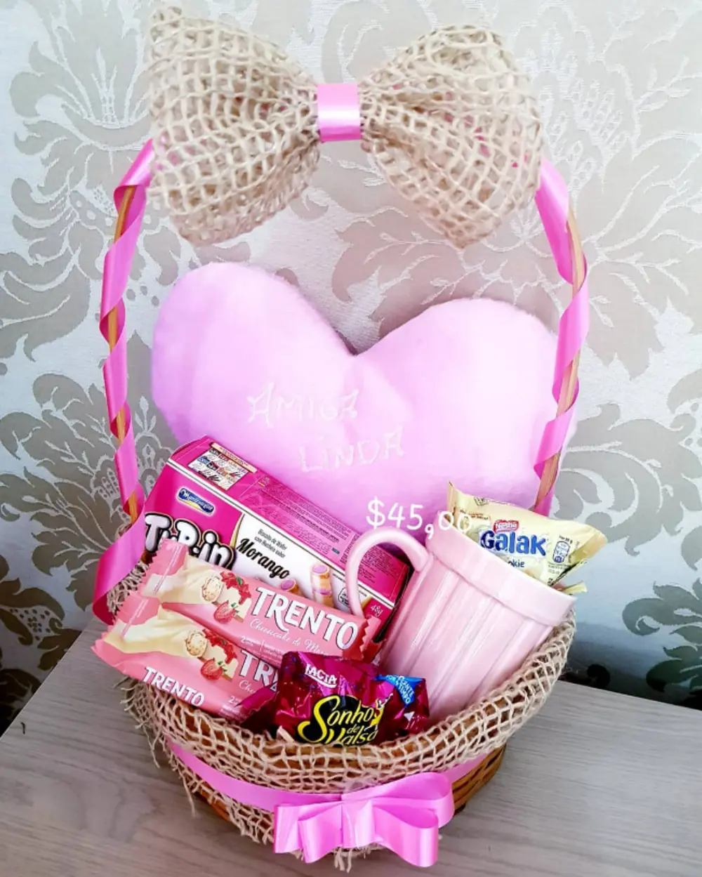 Cesta rosa